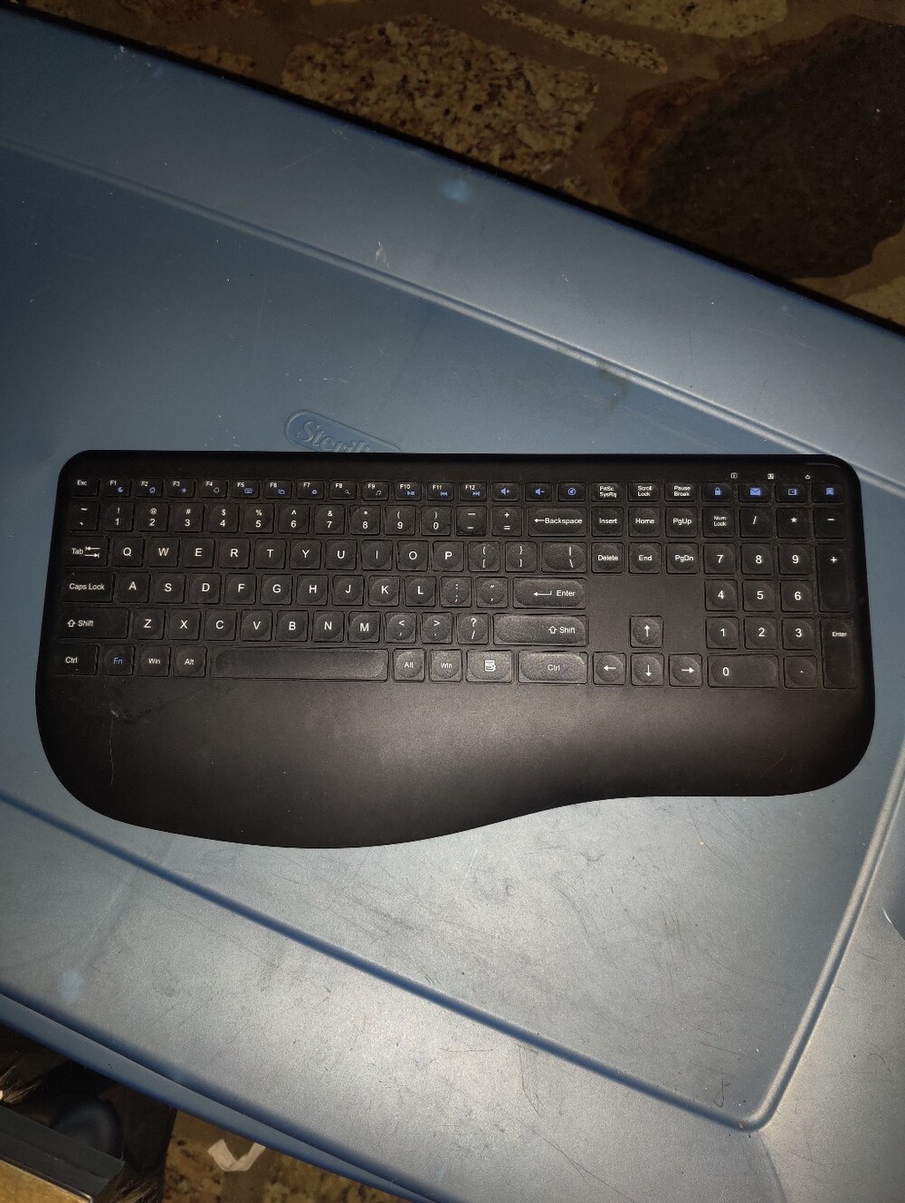 KB805-3 Wireless Ergonomic Keyboard Black without USB Receiver – Tested